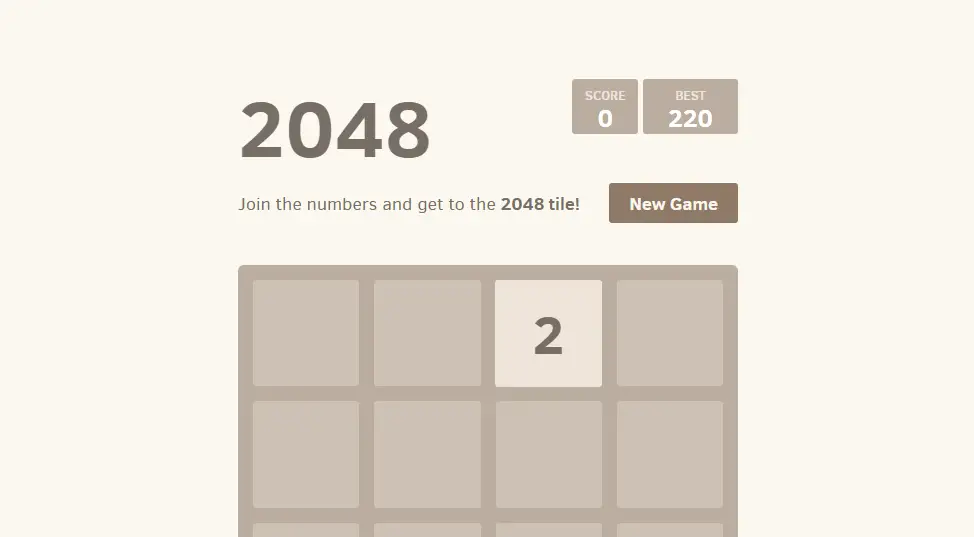 Play 2048 Unblocked Game Online Free
