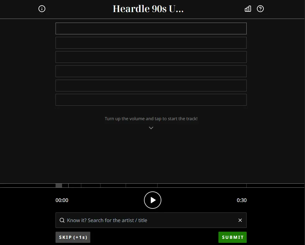 Play Heardle 90s Game Online Free