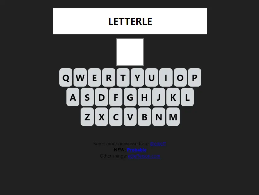 Play Letterle Game Online Free