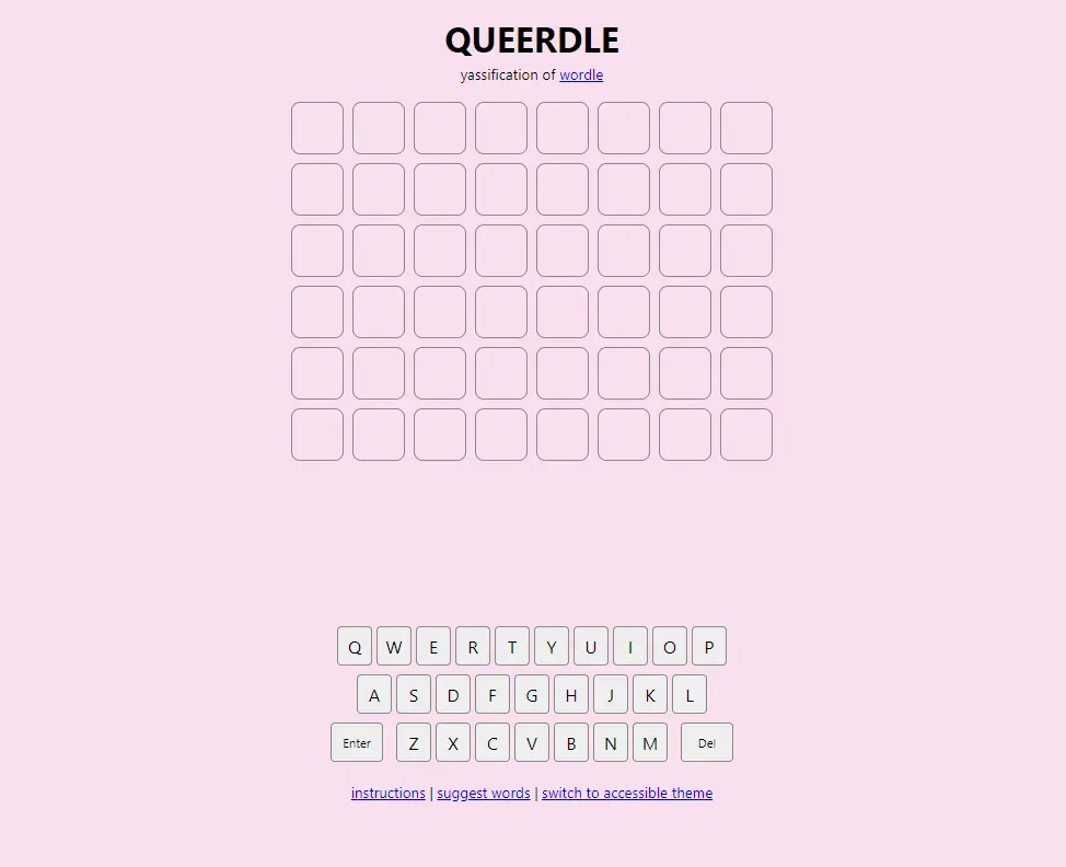 Play Queerdle Game Online Free