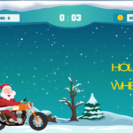 Santa on Wheelie Bike