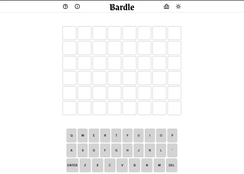 Play Bardle Game Online Free