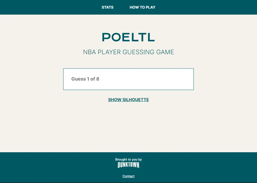Play Poeltl Game Online Free
