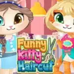 Play Funny Kitty Haircut Game Online