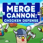 Play Merge Cannon: Chicken Defense Game Online