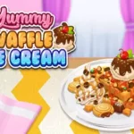 Play Yummy Waffle Ice Cream Game Online